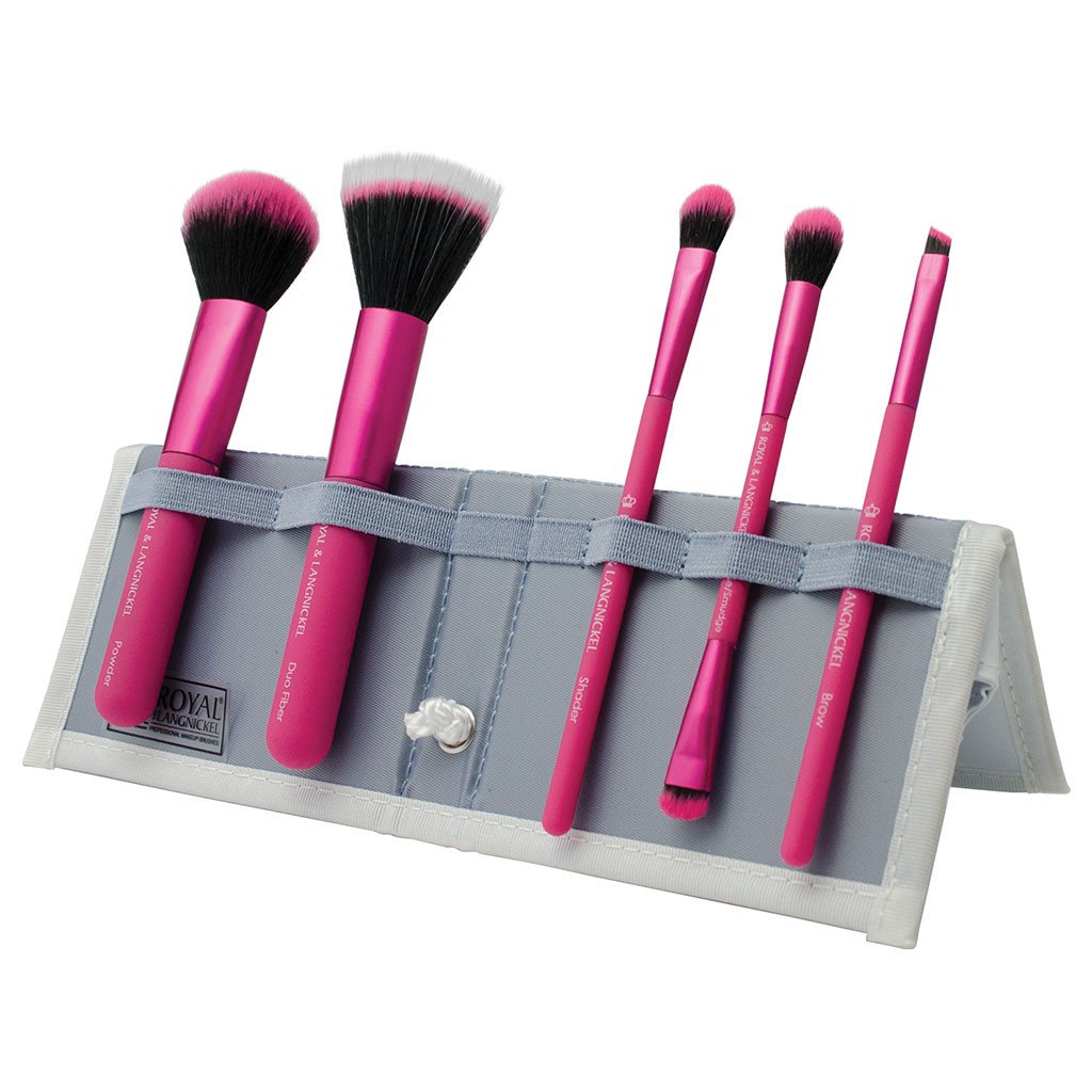 BMD-PMSET6HP - MODA® PERFECT MINERAL 6pc Pink Brush Kit Makeup Brushes in Flip Case