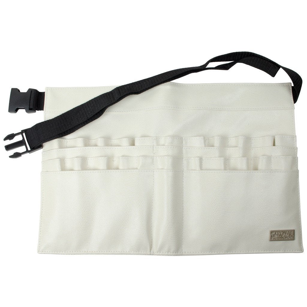 BBELT-8 - Ivory Leatherette 28-Compartment Brush Belt