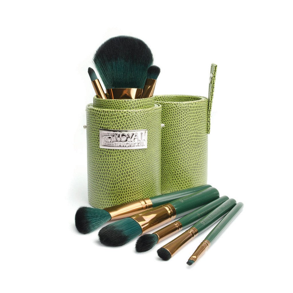 Makeup Brushes in Travel Storage Cylinder