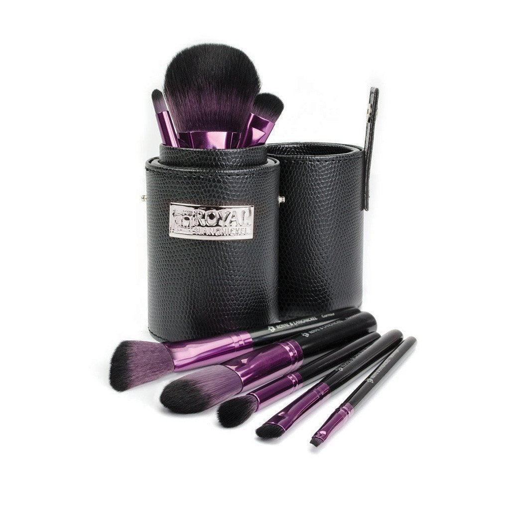 Makeup Brushes in Travel Storage Cylinder