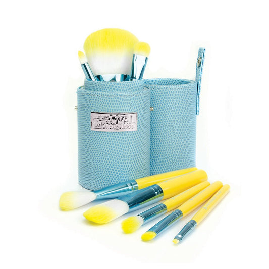 Makeup Brushes in Travel Storage Cylinder