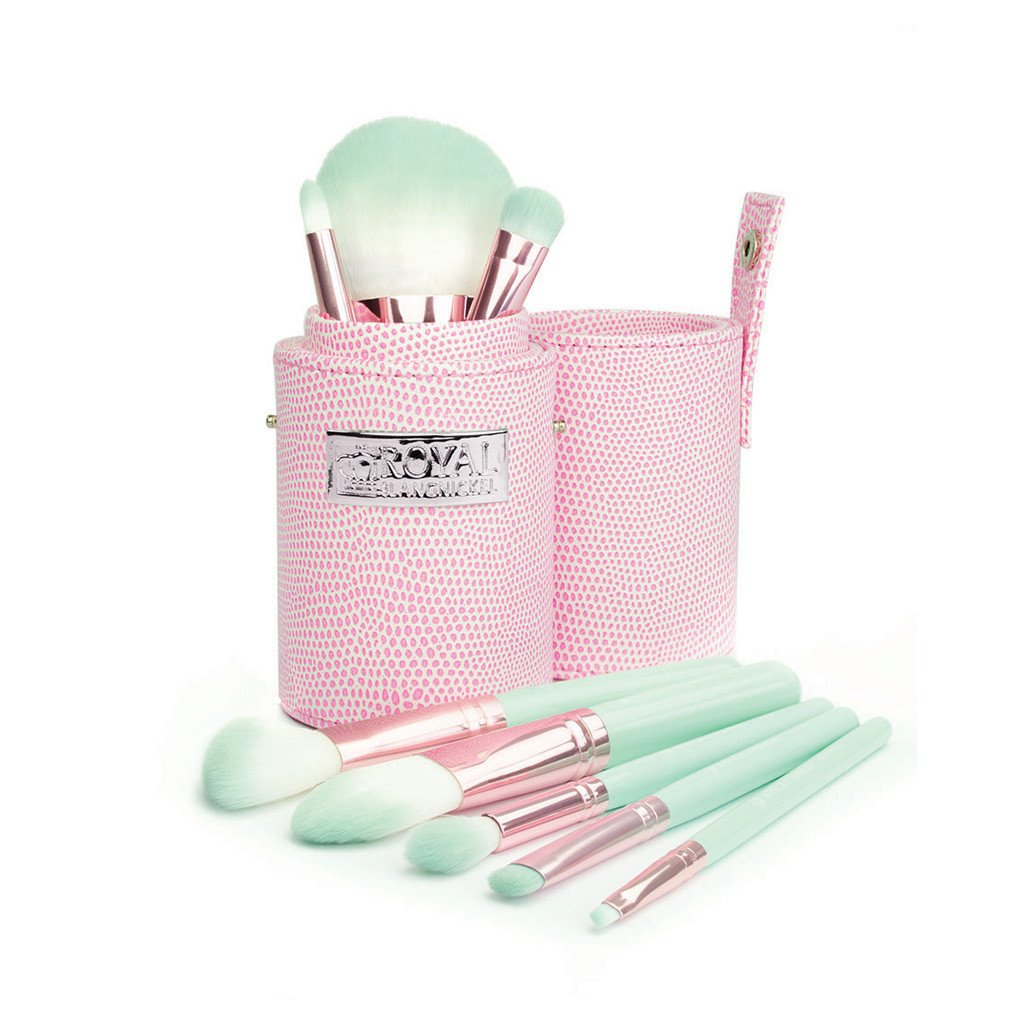 Makeup Brushes in Travel Storage Cylinder