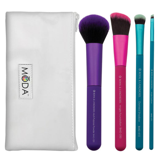 BMD-EK2 - MODA® 5pc Bold Eye Kit Makeup Brushes and Zip Pouch