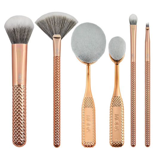 BMD-MGS2 - MODA® Metallics 6pc Deluxe Gift Kit Makeup Brushes