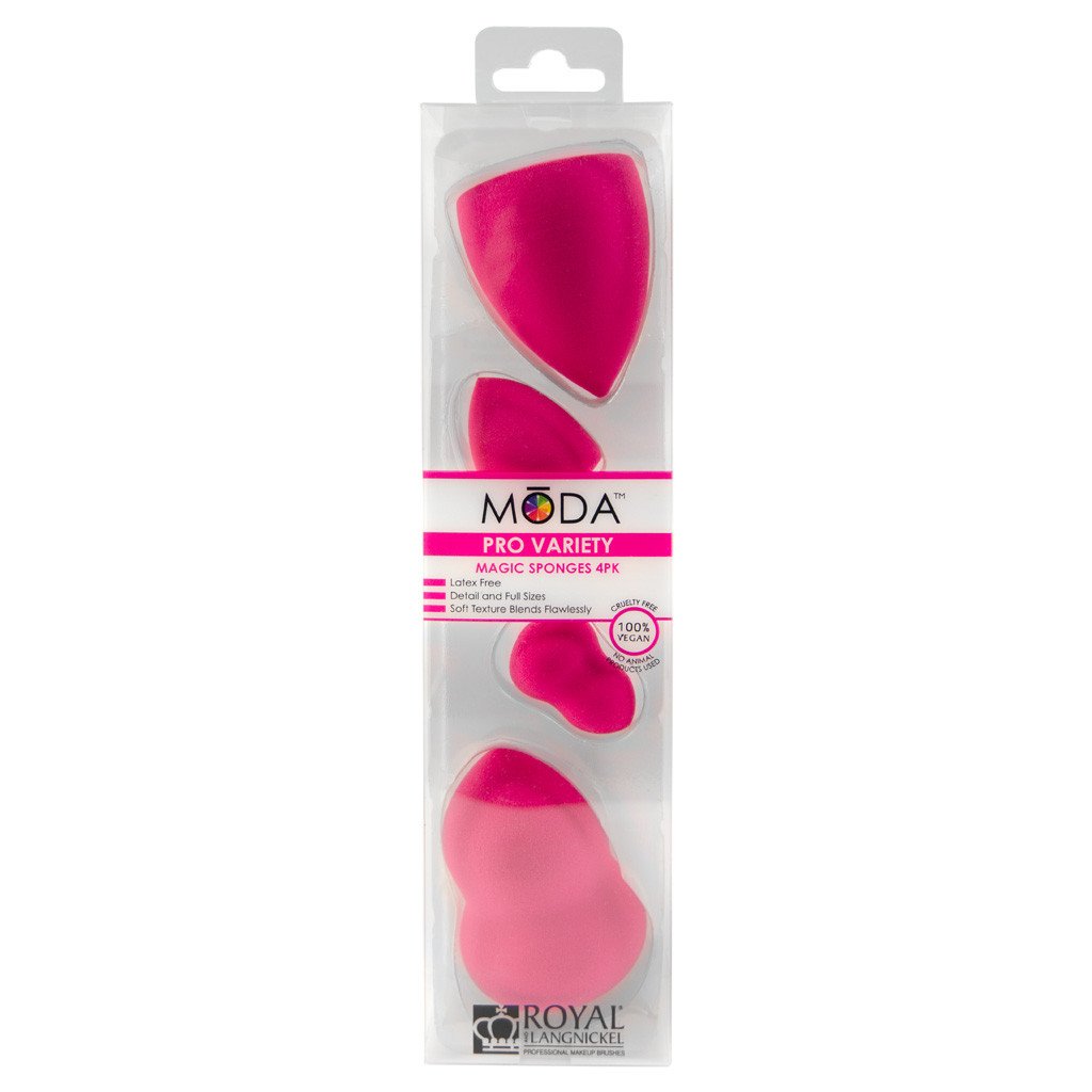 #BMD-MMSET4V - MODA® Pro Variety Magic Sponges 4 Pack Retail Packaging