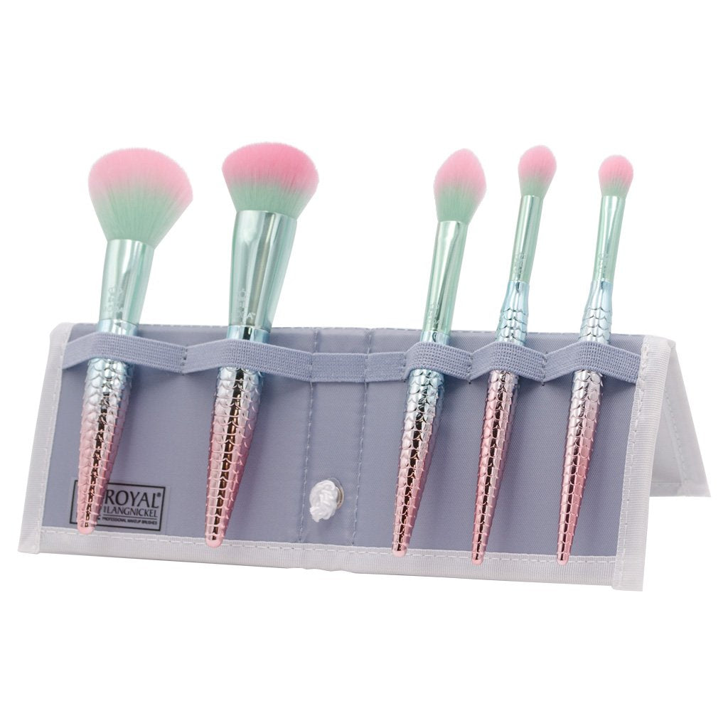 BMD-MSPSET6T - MODA® Mythical 6pc Splash Travel Kit Makeup Brushes in Flip Case