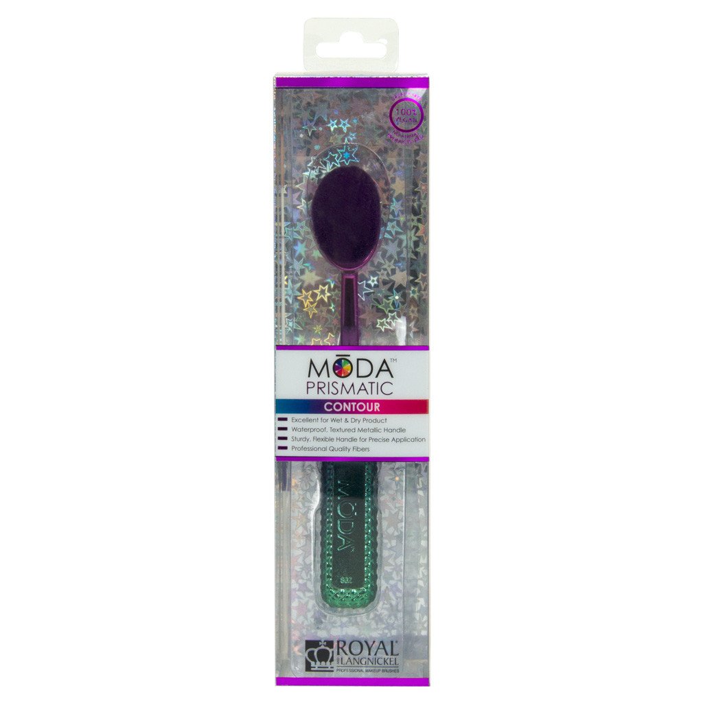 BMD-P802 - MODA® Prismatic Face Perfecting Contour Brush Retail Packaging