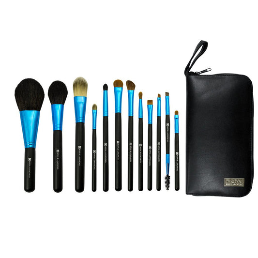 Makeup Brushes and Zippered Travel Case