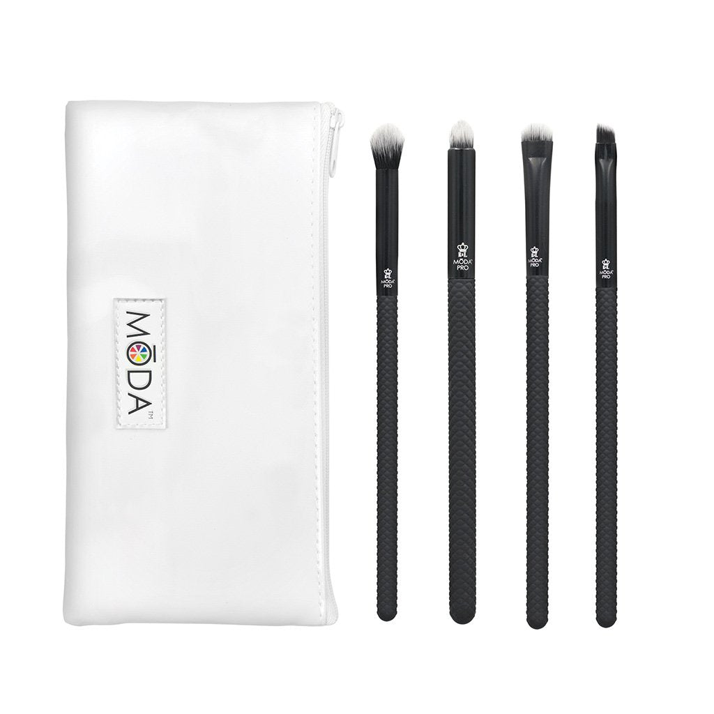 BMX-BEK5 - MODA® Pro 5pc Bold Eye Kit Makeup Brushes with Zip Case