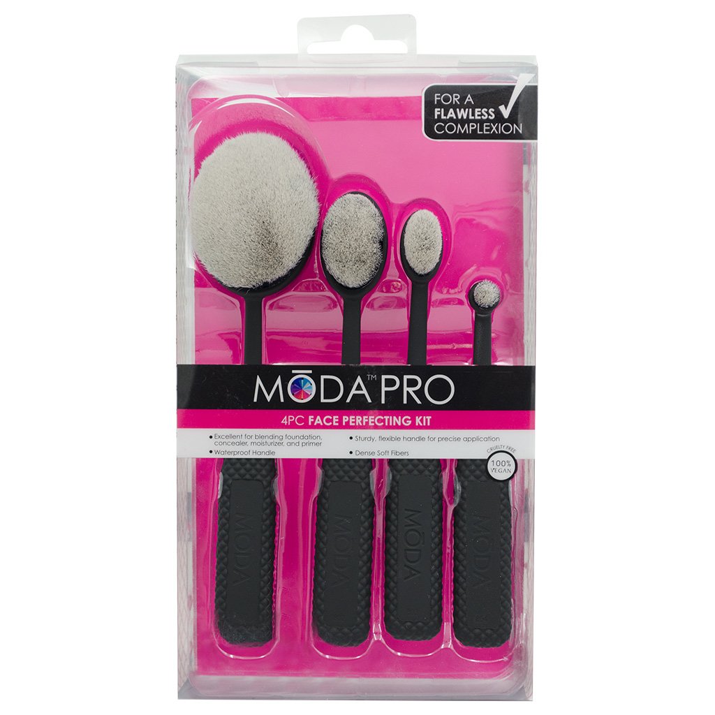 BMX-FPKIT2 - MODA® Pro 4pc Face Perfecting Kit Retail Packaging