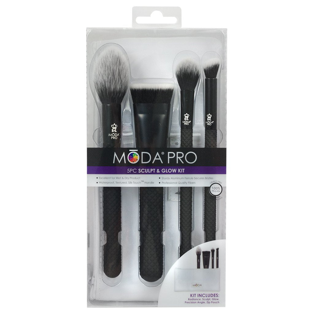 BMX-SGK5 - MODA® Pro 5pc Sculpt & Glow Kit Retail Packaging