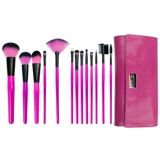 Makeup Brushes and Zippered Travel Case