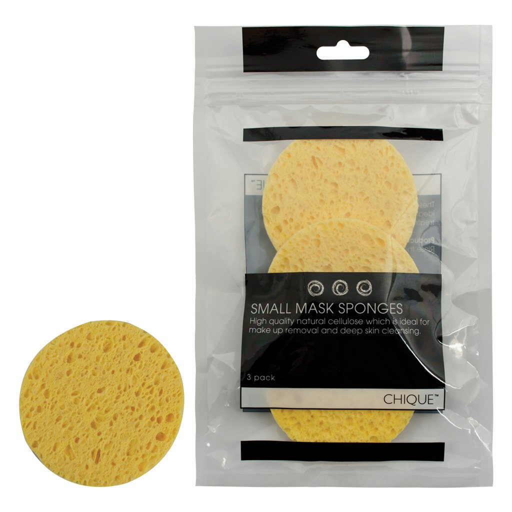 front of individual sponge and Retail Packaging