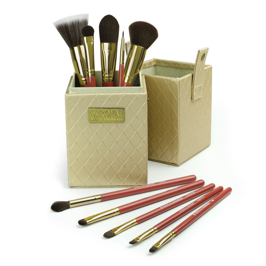 Makeup Brushes in Storage Box