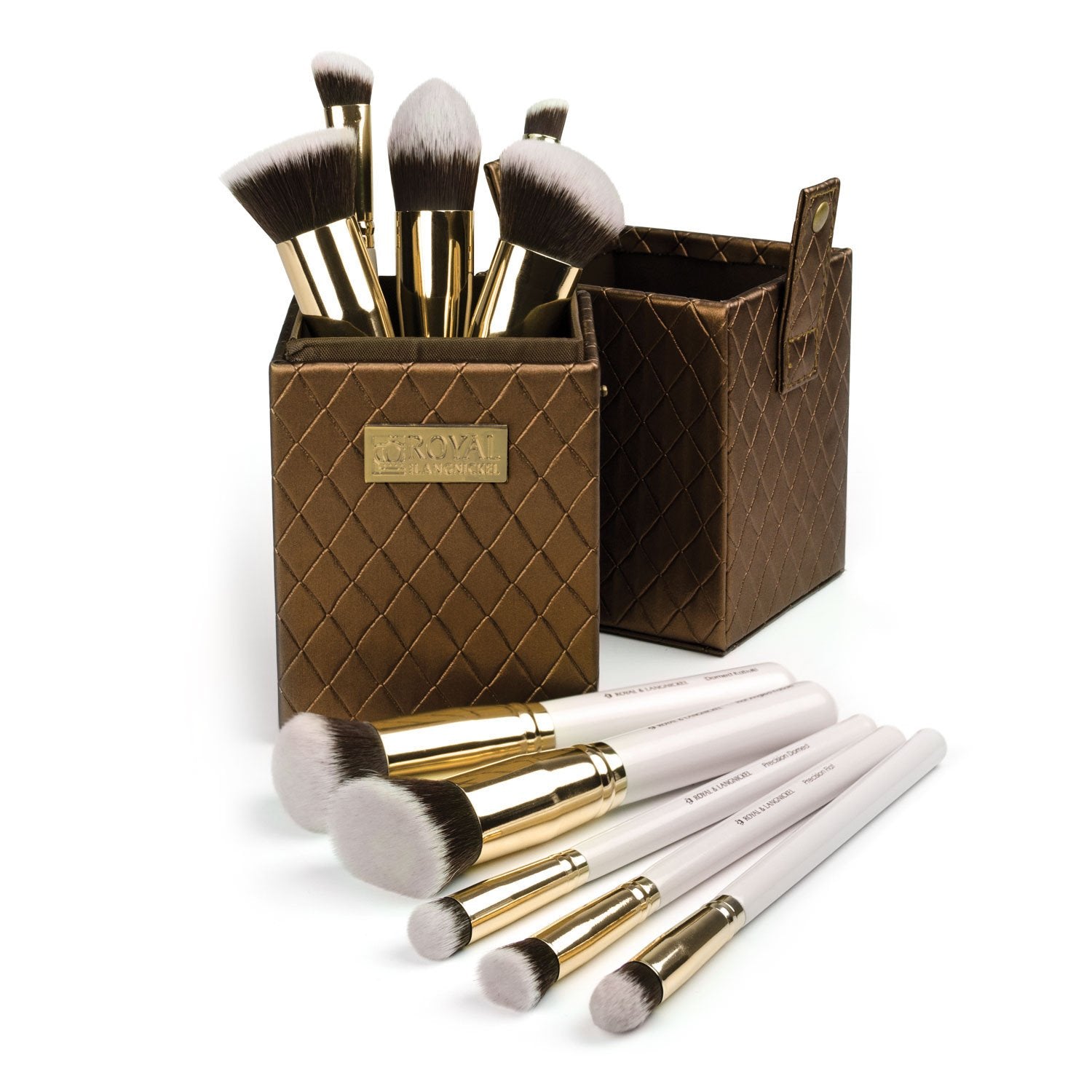 Makeup Brushes in Storage Box