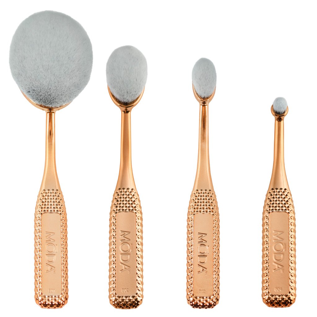 MSET-FPK2 - MODA® Metallics 4pc Face Perfecting Kit Makeup Brushes